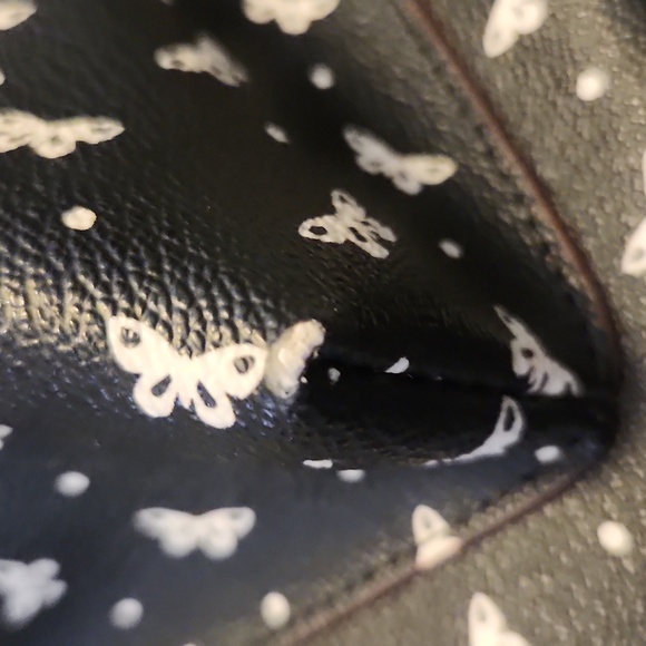 Coach Black and White Butterfly And Paisley Backpack and Wallet Set - Picture 8 of 9